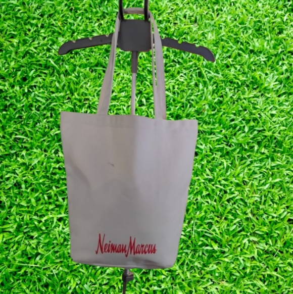 New $60‎ Neiman Marcus Women's White Crazy Good Style Canvas Tote Bag - Picture 2 of 3